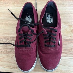 Maroon Vans Lo Pro Sneakers